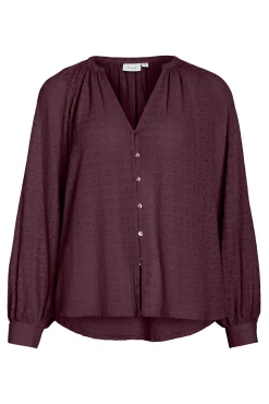 Blusa de manga comprida com gola mao