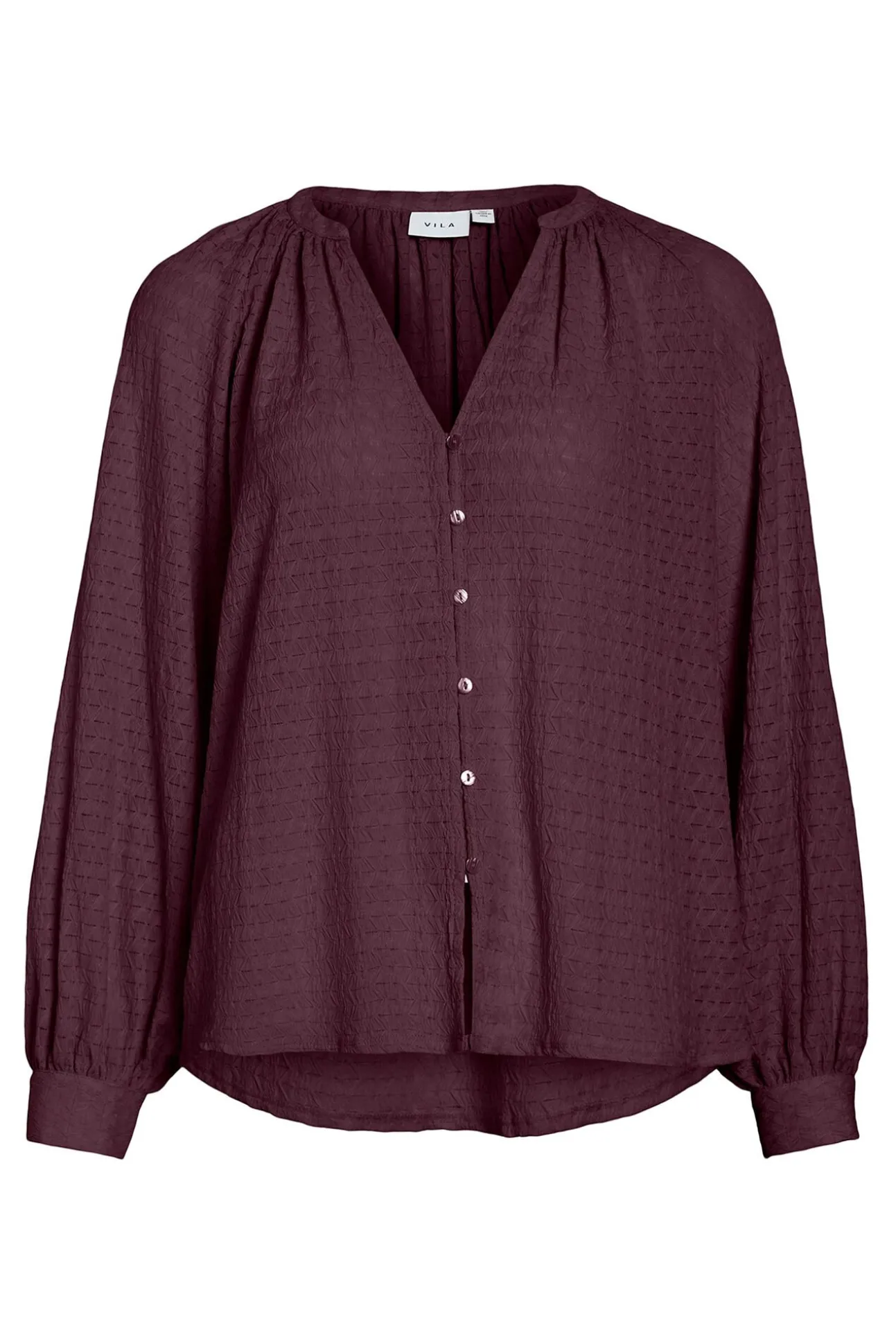Blusa de manga comprida com gola mao