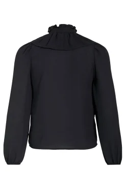 Blusa de manga comprida com babados