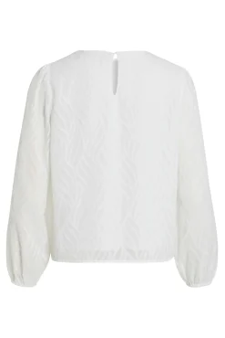 Blusa de manga comprida com gola redonda