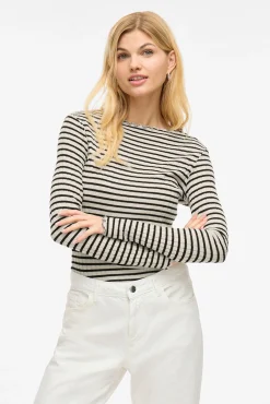 Blusa de manga comprida com vivo
