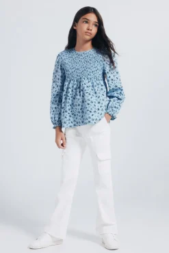 Blusa de manga comprida para menina
