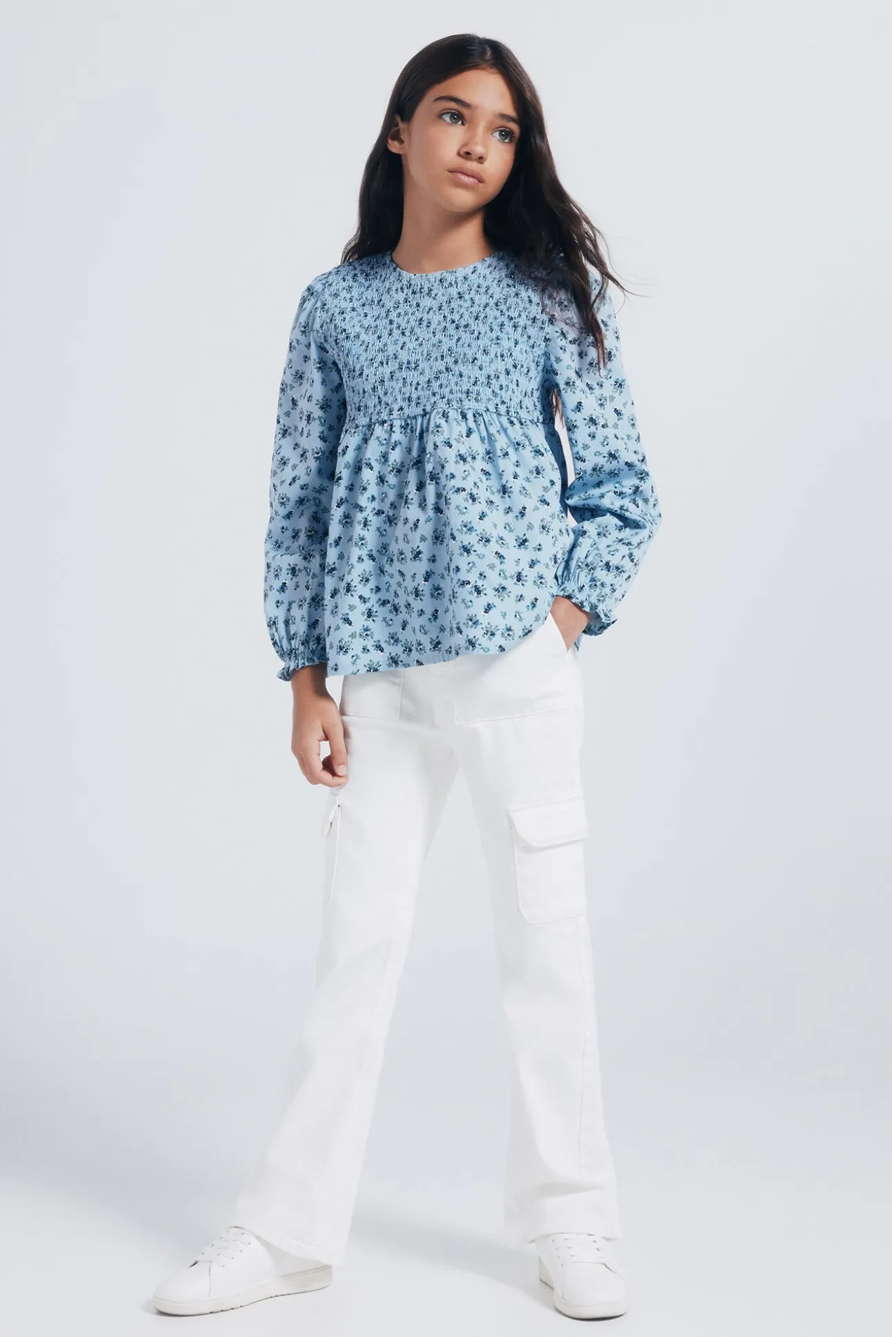 Blusa de manga comprida para menina
