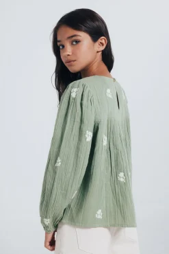 Blusa de manga comprida para menina