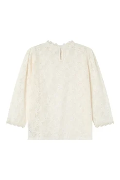 Blusa de renda com manga 3/4
