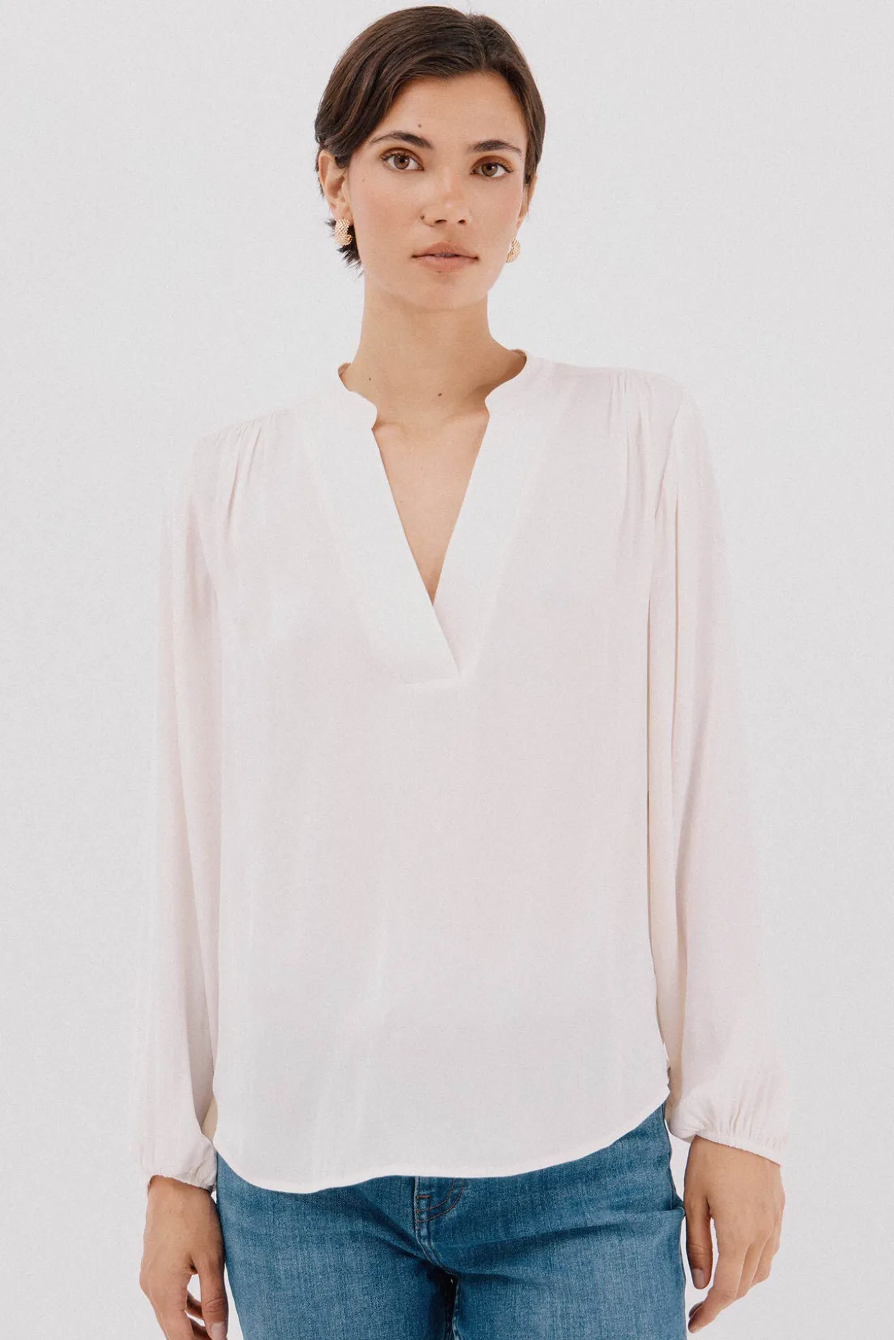 Blusa de satin fluido