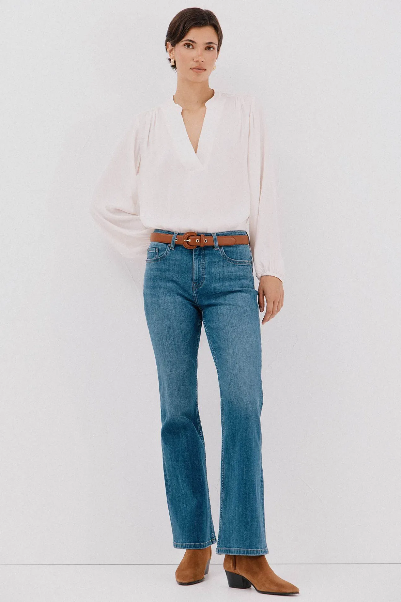 Blusa de satin fluido