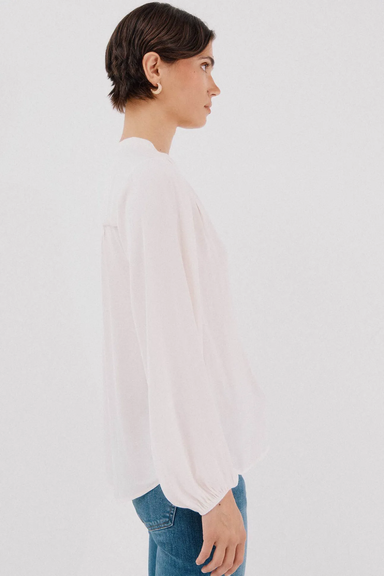 Blusa de satin fluido