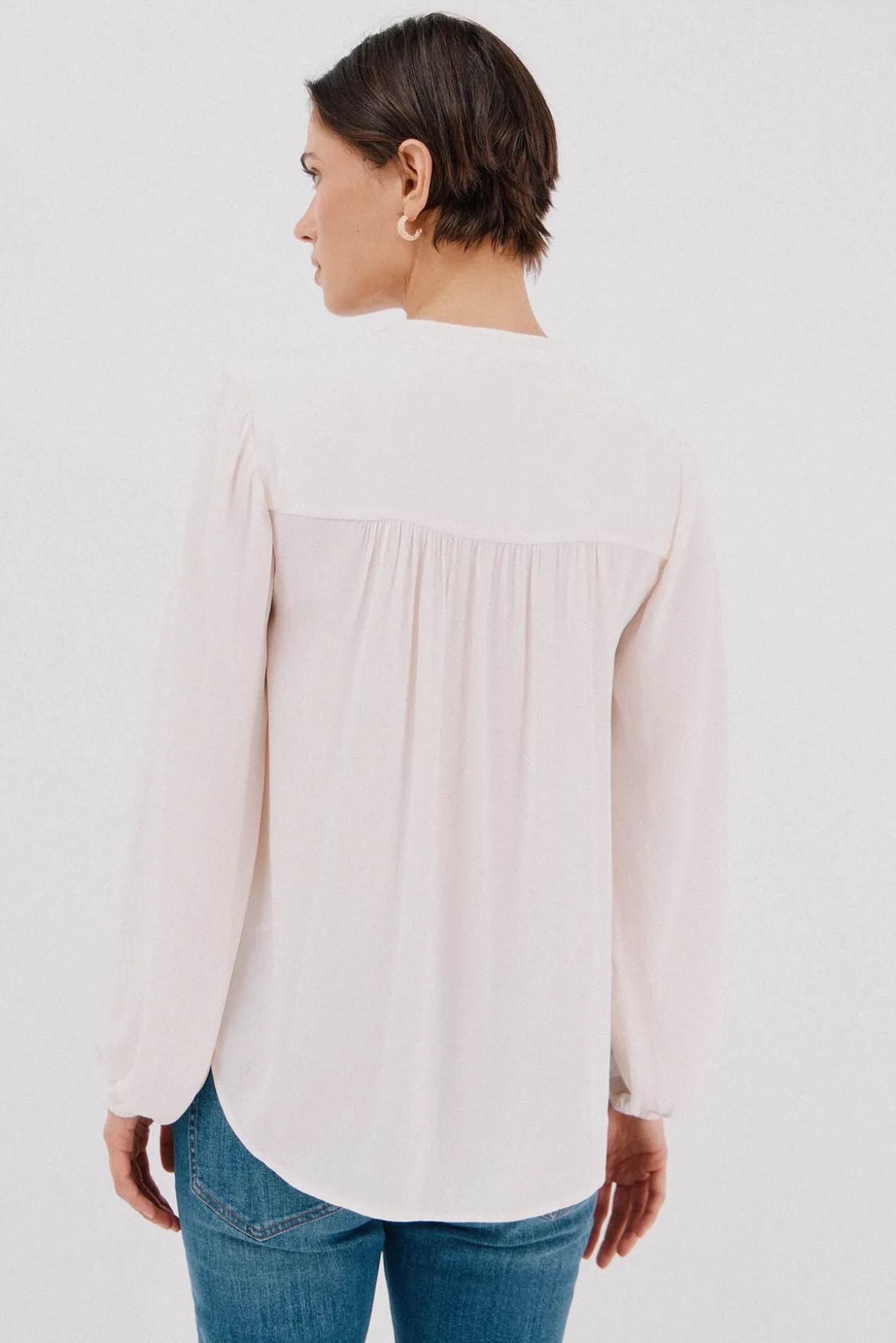Blusa de satin fluido