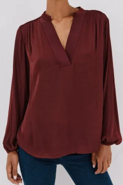 Blusa de satin fluido