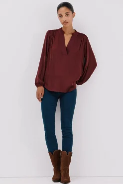 Blusa de satin fluido