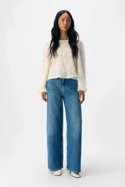 Blusa de tecido texturizado