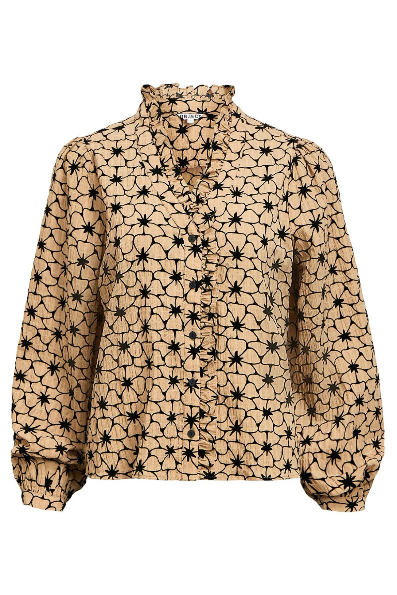 Blusa de tecido texturizado