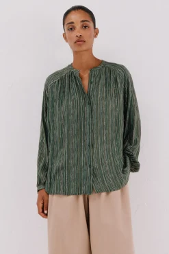 Blusa estampada lúrex