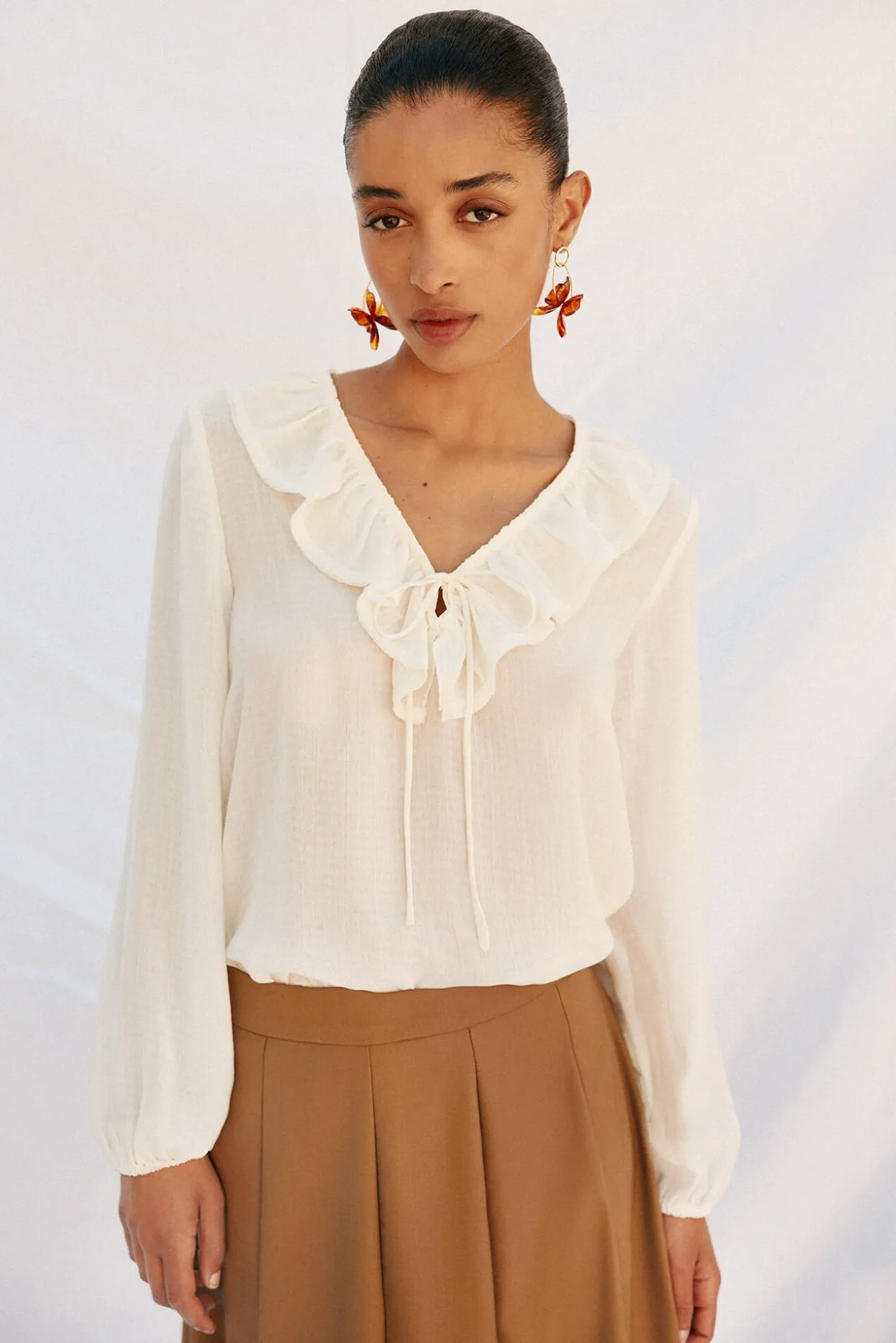 Blusa folhos