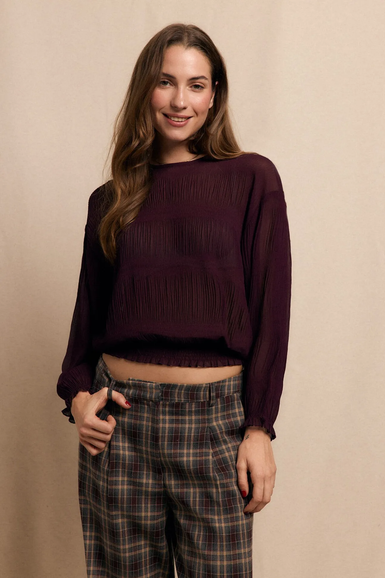 Blusa franzida