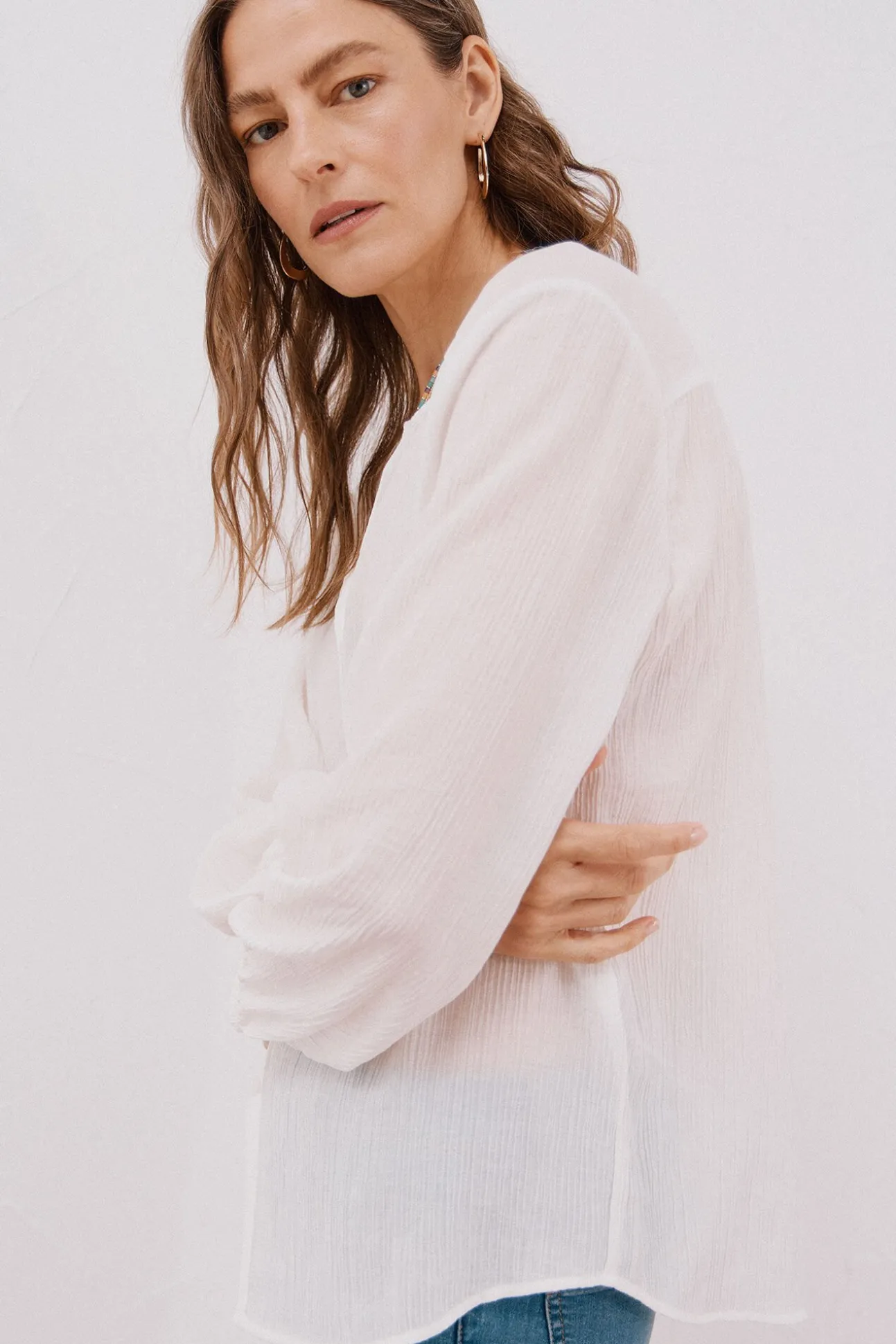 Blusa gola redonda
