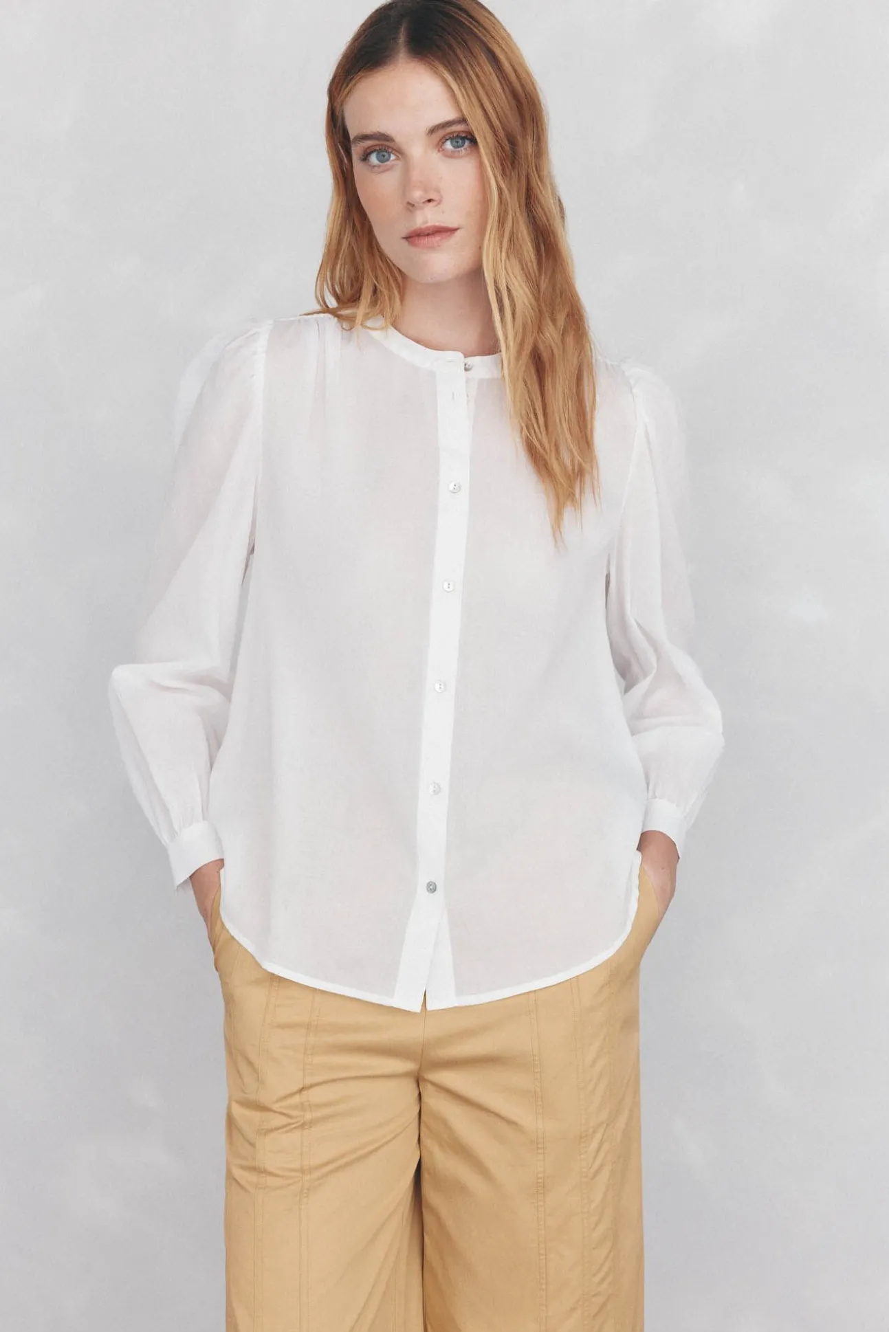Blusa lisa e solta