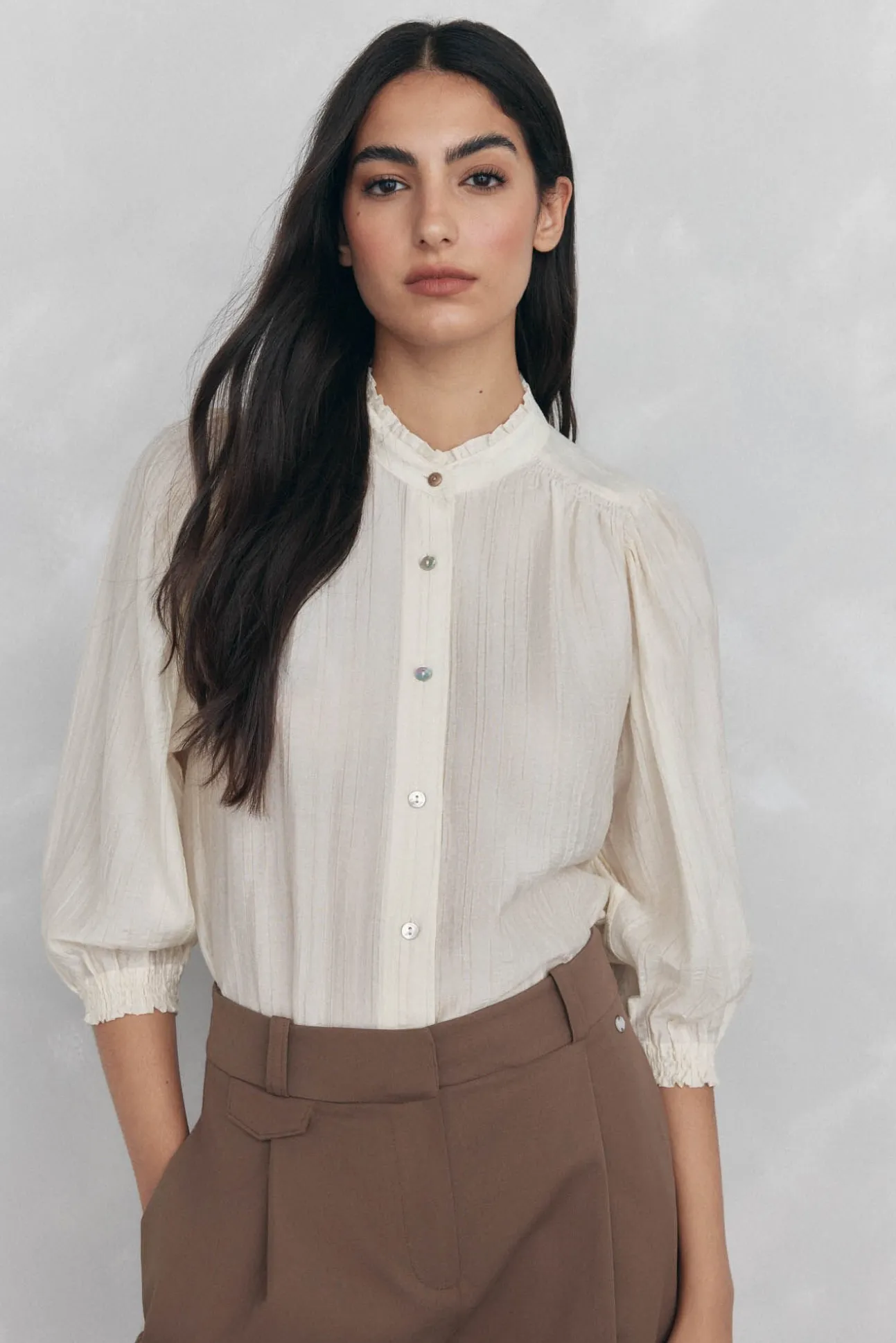Blusa lisa e solta