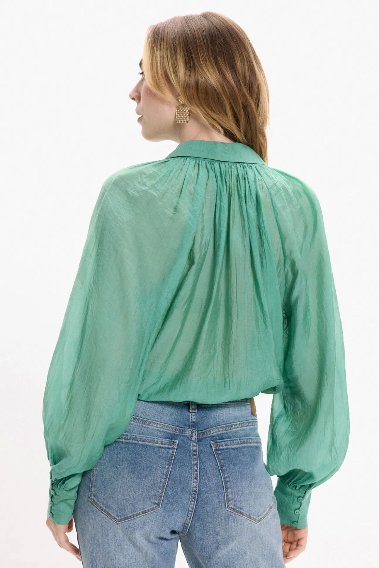 Blusa manga comprida abalonada