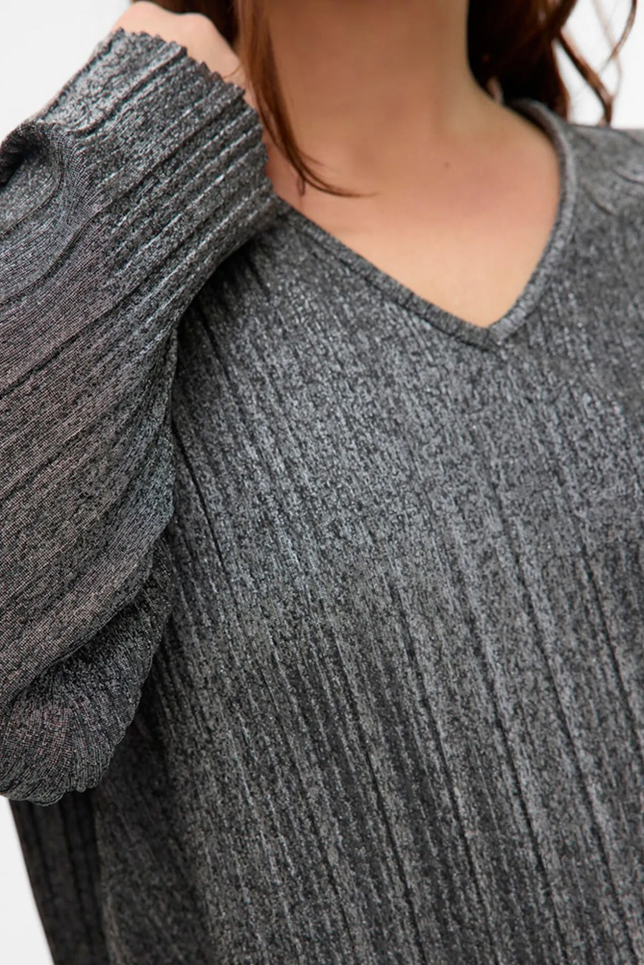 Blusa manga top longa plus size