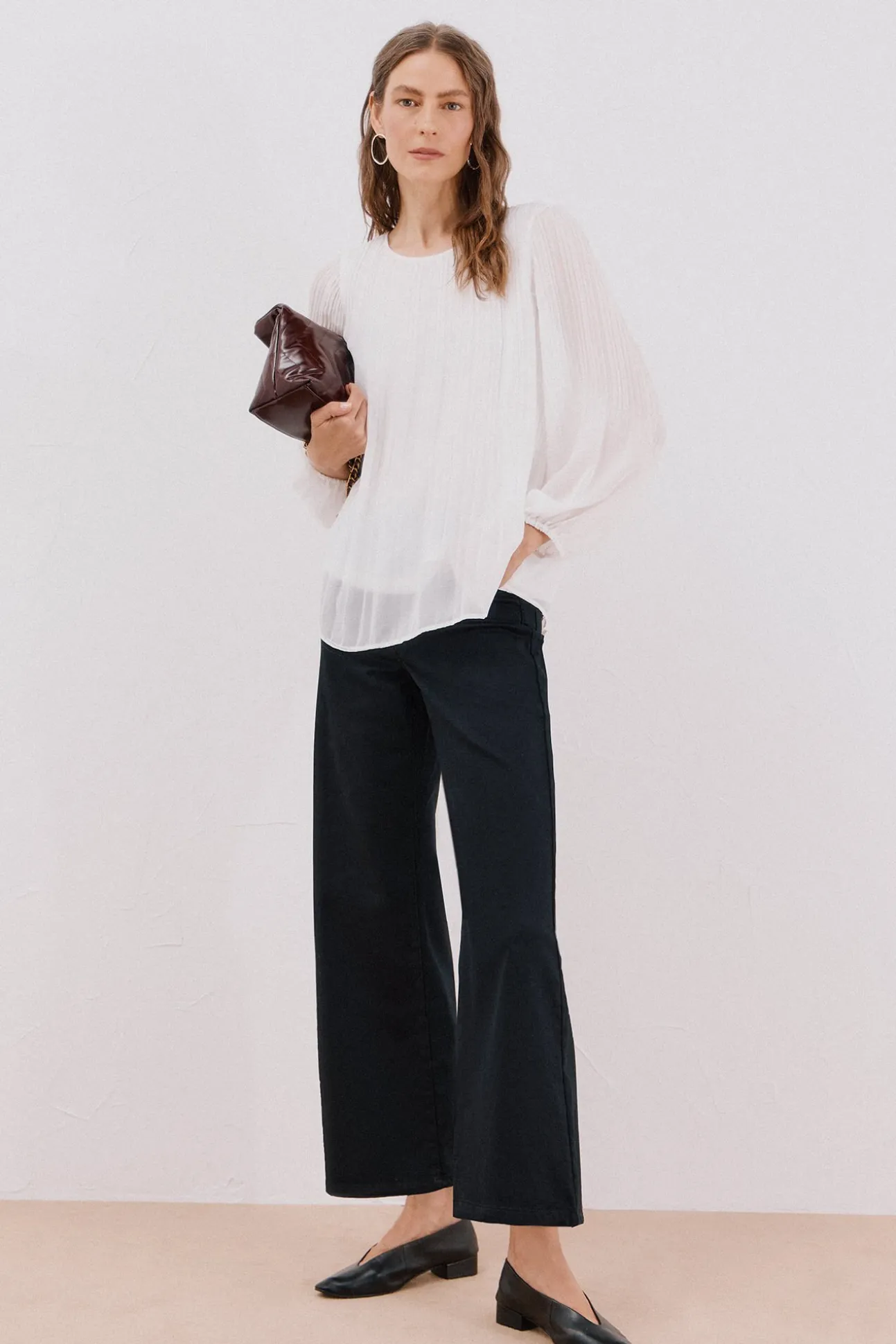 Blusa plissada