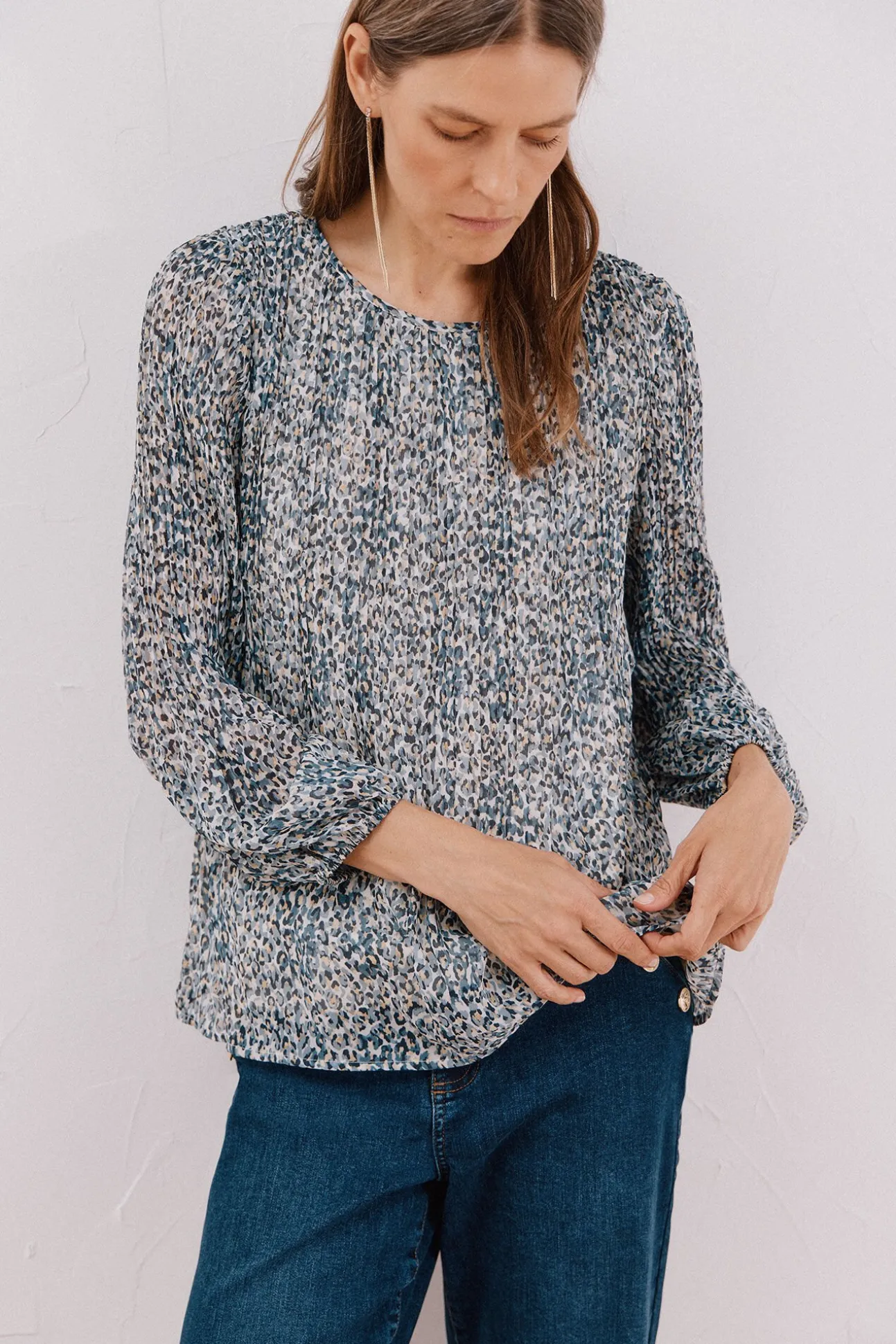 Blusa plissada