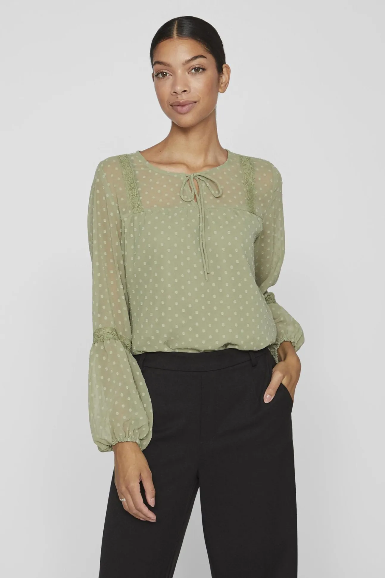Blusa plumeti de manga comprida