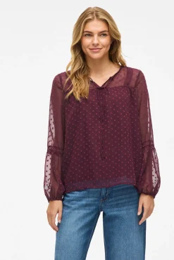 Blusa plumeti de manga comprida
