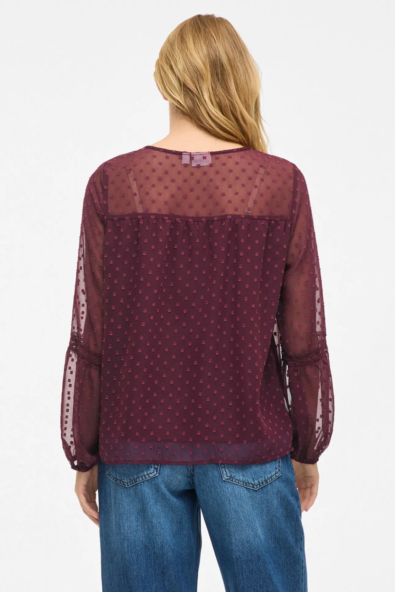 Blusa plumeti de manga comprida