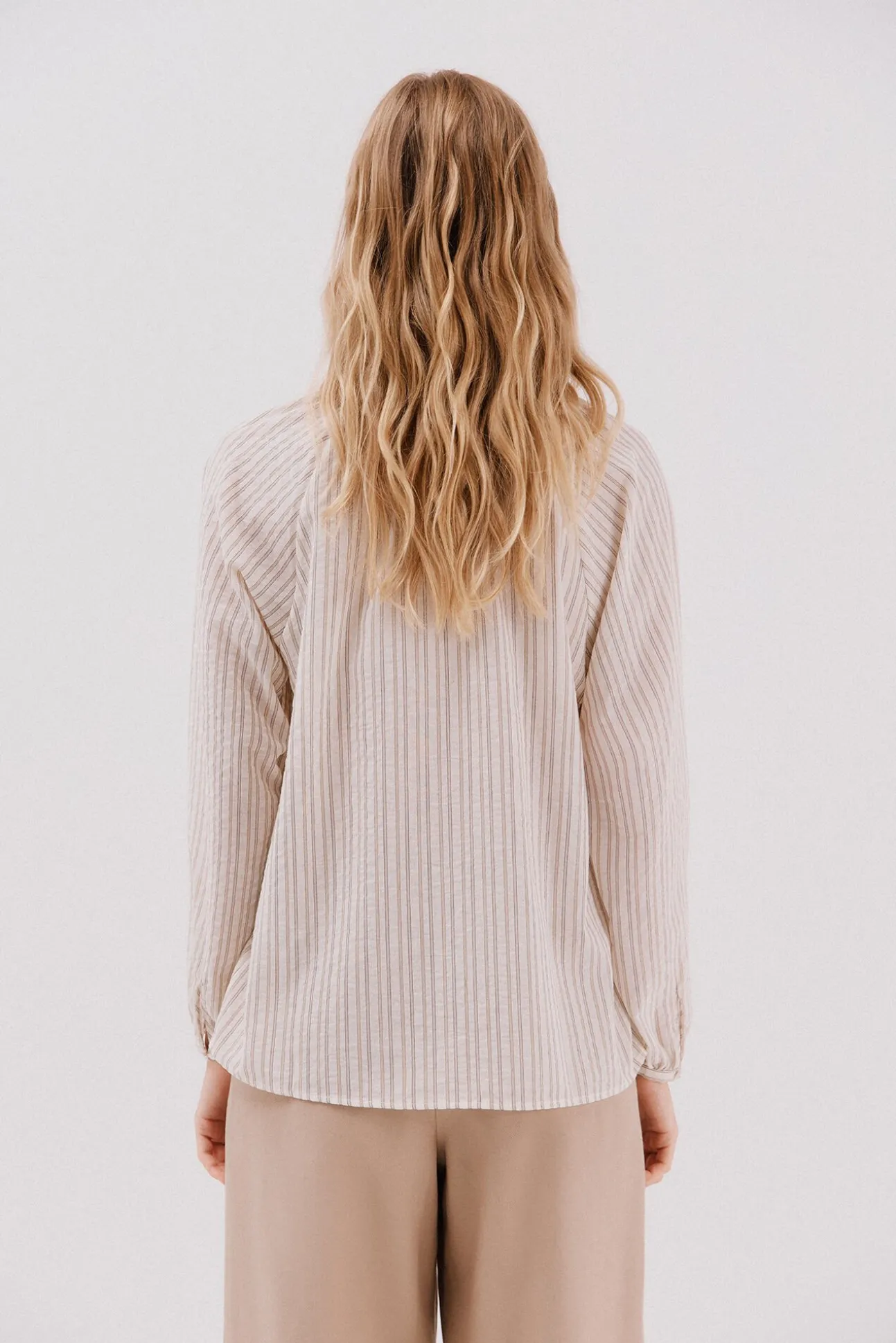 Blusa riscas de cordão