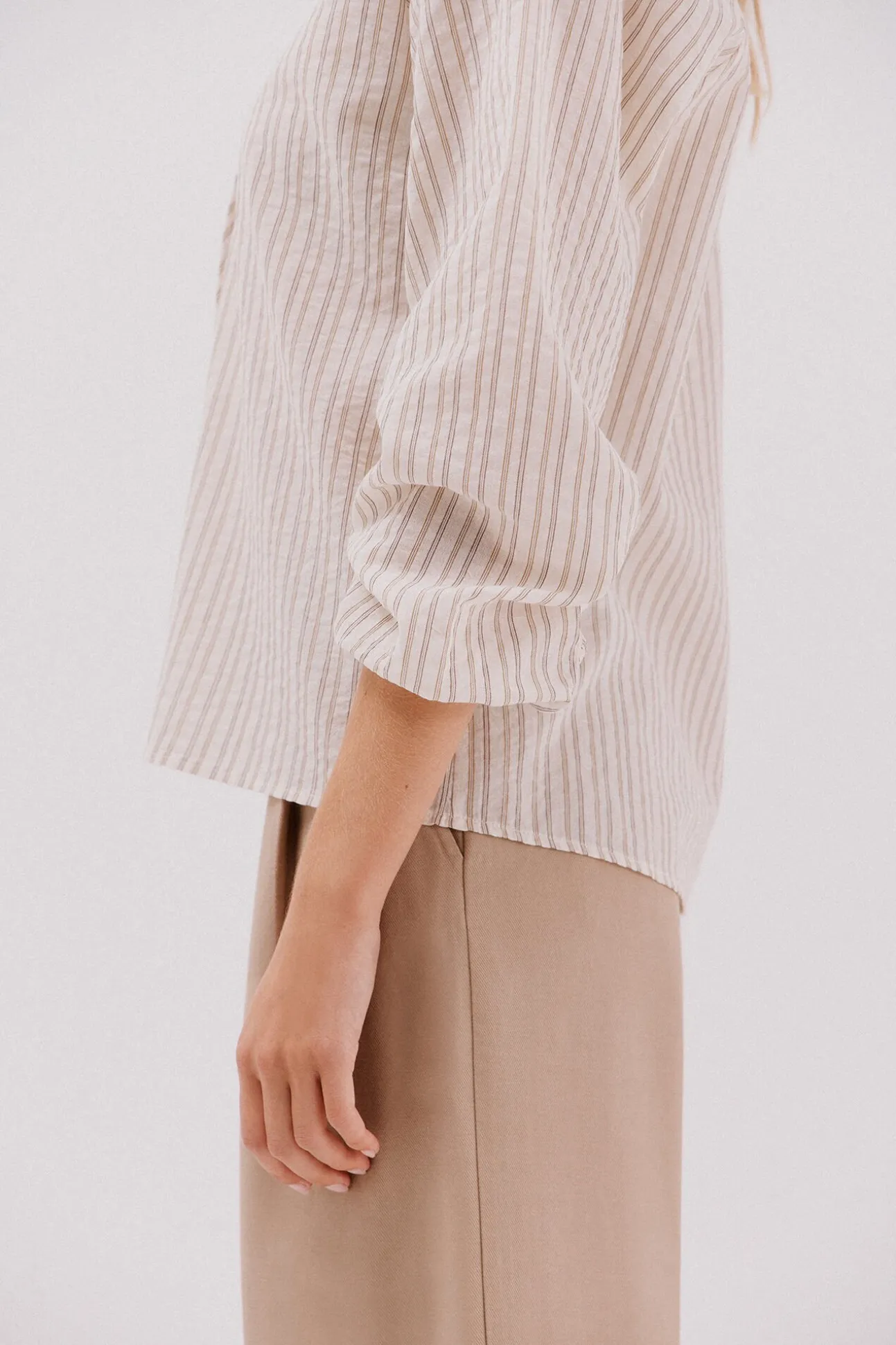Blusa riscas de cordão