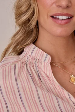 Blusa riscas de lurex