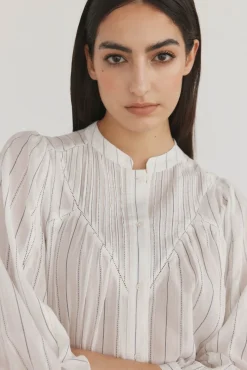 Blusa riscas larga