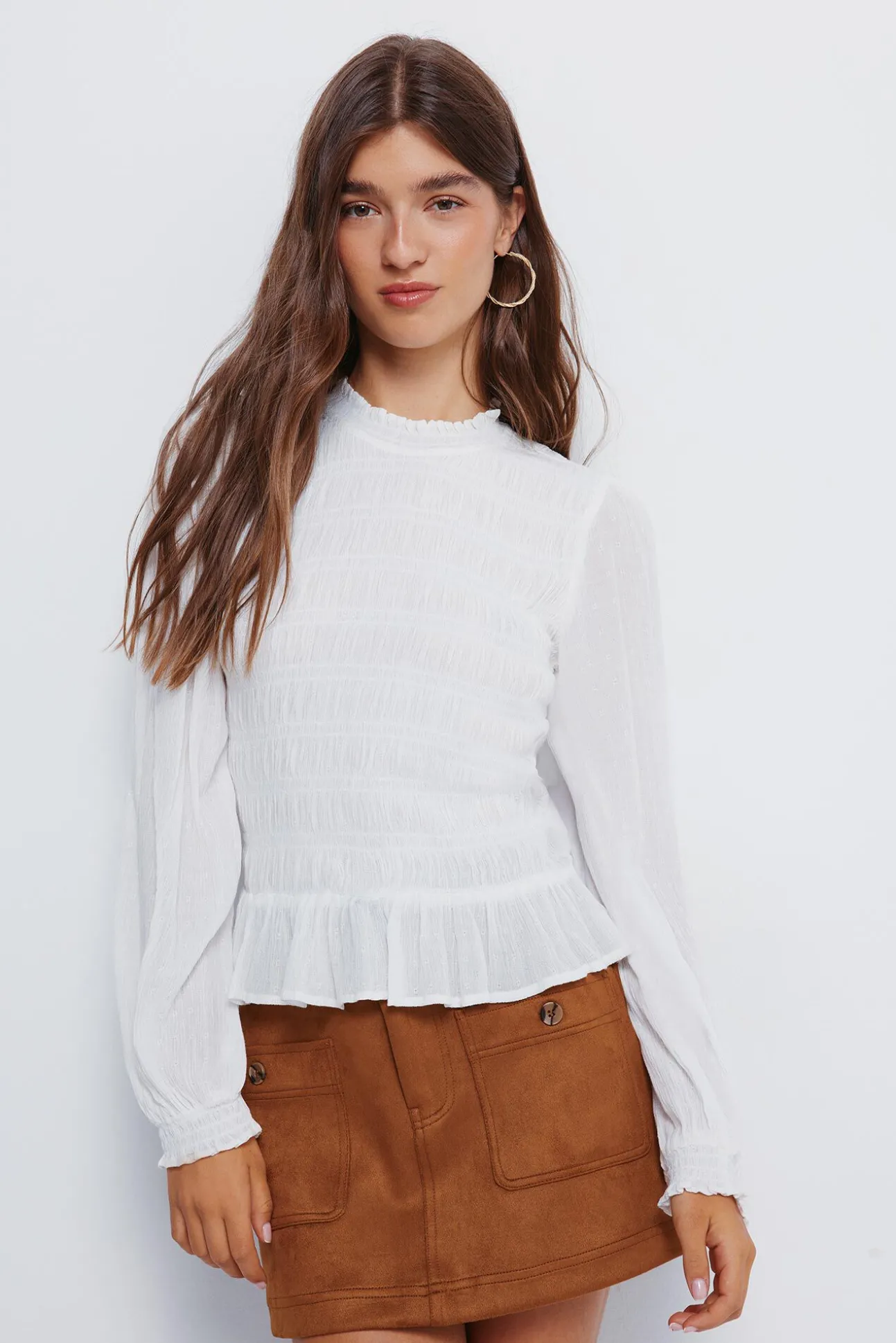 Blusa romântica com elástico