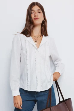 Blusa romântica de schiffly