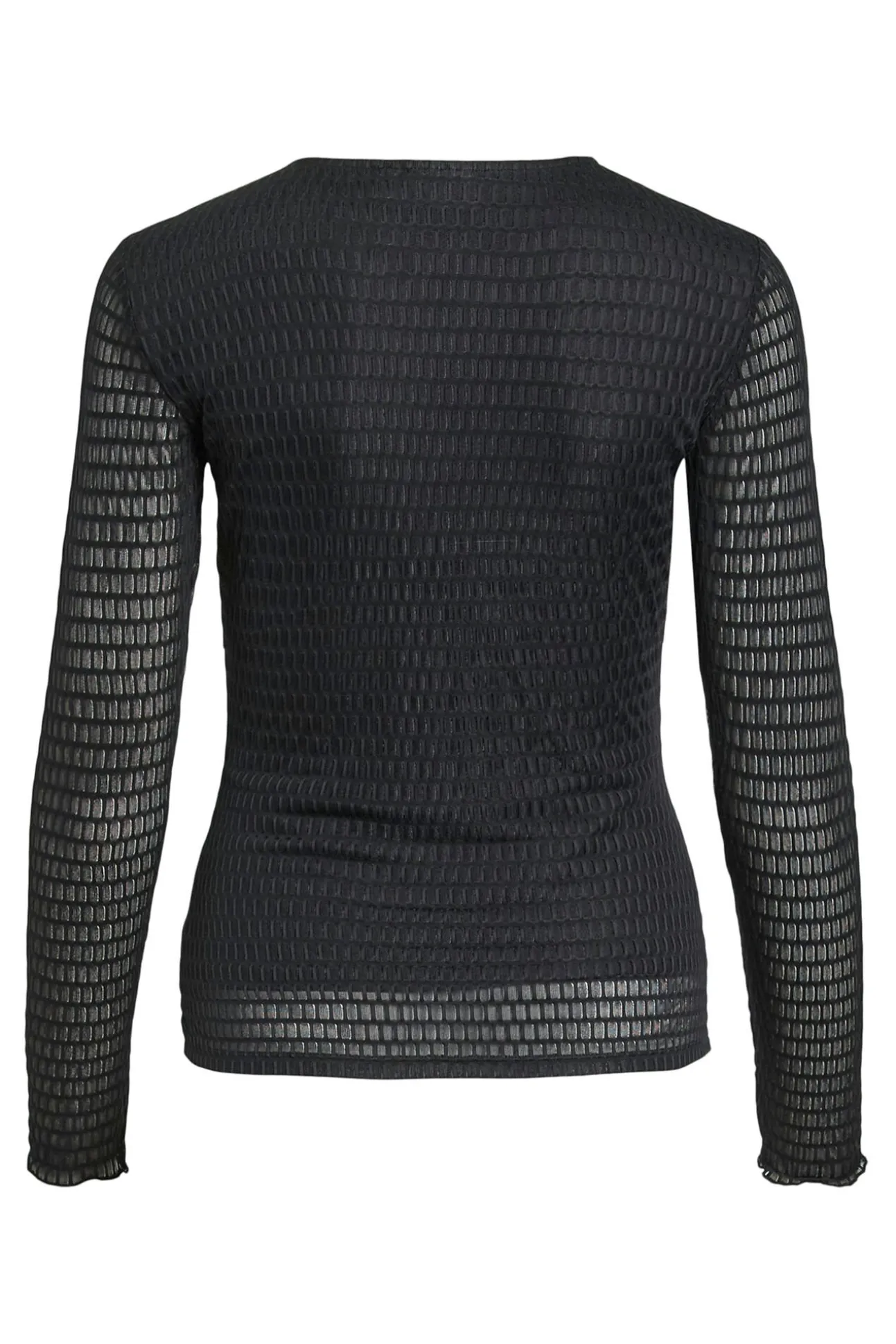 Blusa texturizada de manga comprida