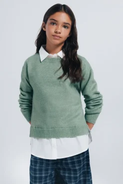 Blusa tipo camisa para menina.
