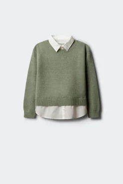 Blusa tipo camisa para menina.