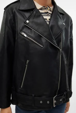 Blusão biker efeito pele