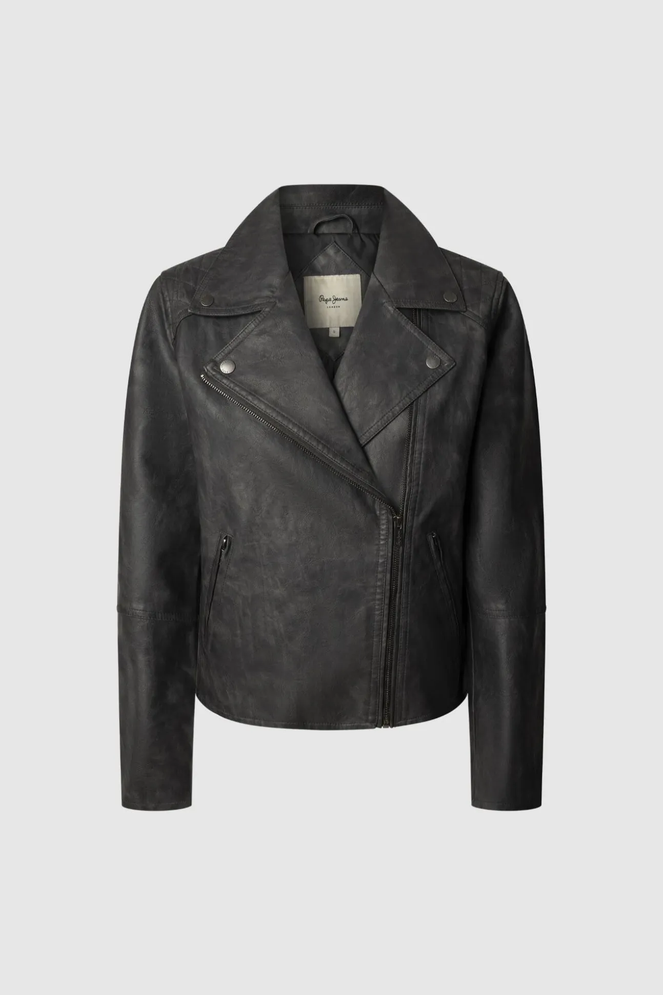 Blusão biker efeito pele