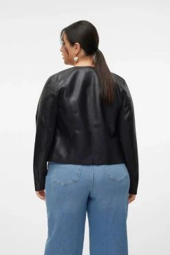 Blusão com efeito de pele Curve