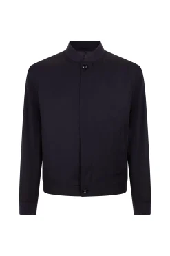 Blusão de lã estilo bomber