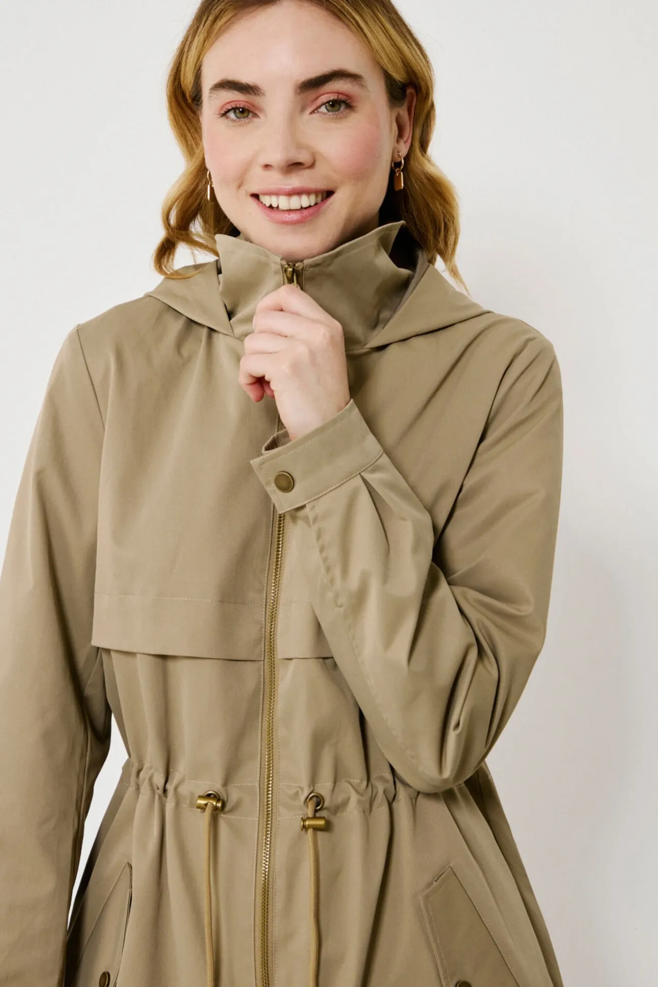 Blusão parka com capuz