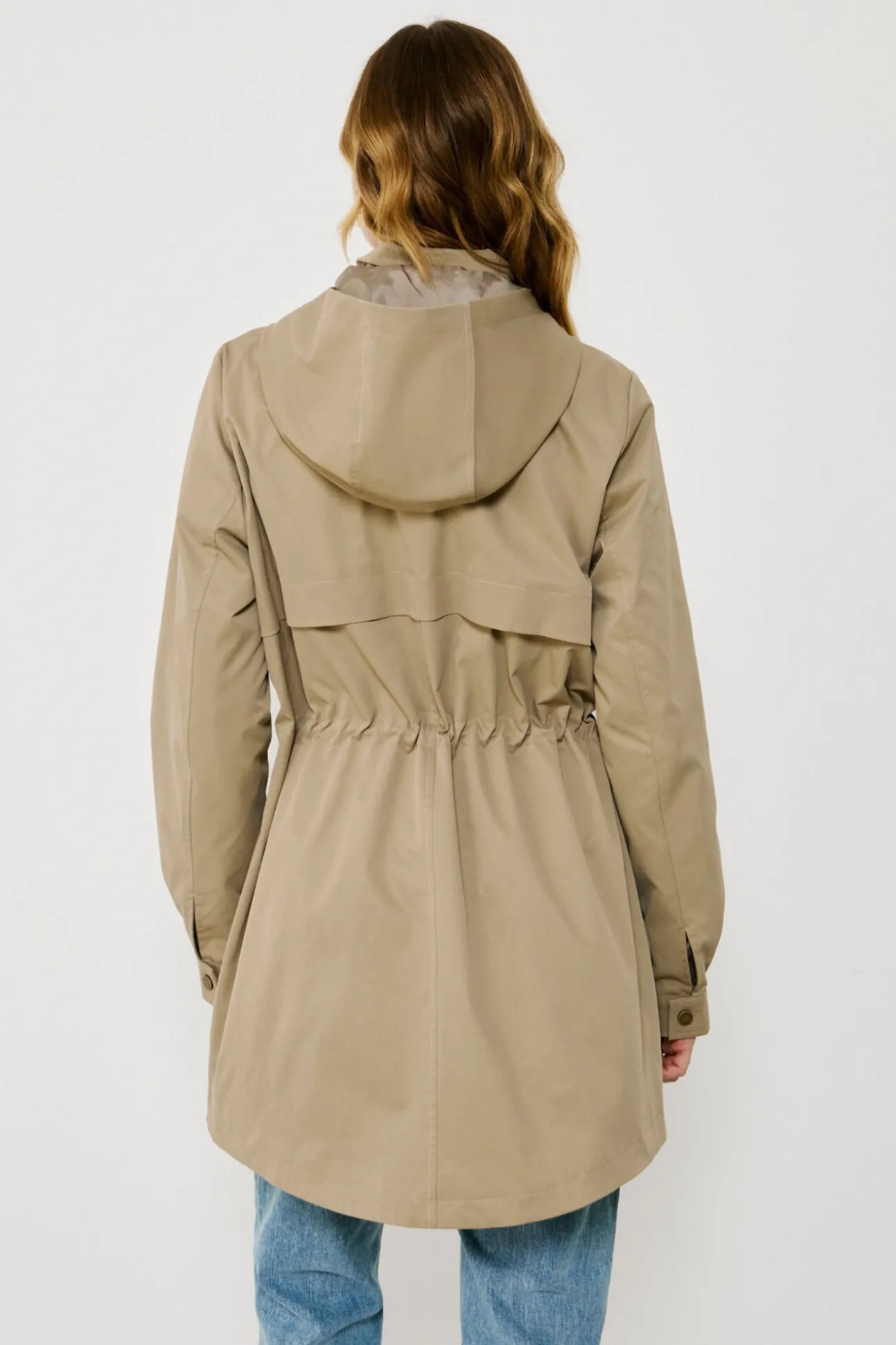 Blusão parka com capuz
