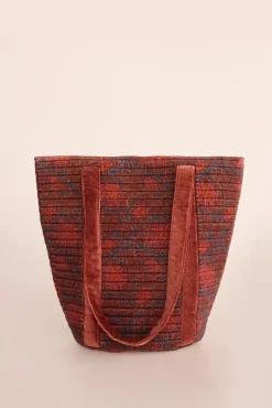 Bolsa acolchoada de veludo