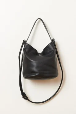 Bolsa bucket M de pele