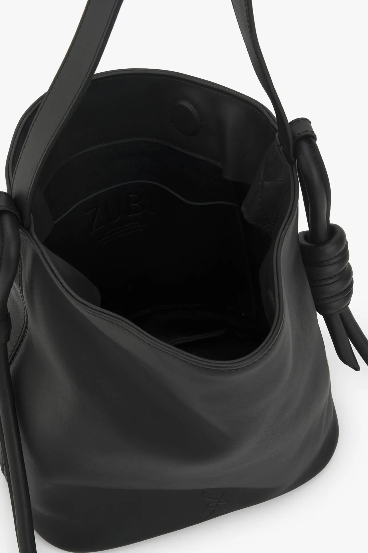 Bolsa bucket M de pele
