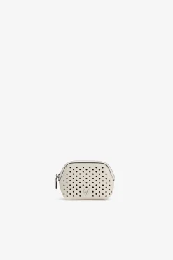 Bolsa com efeito couro perfurado