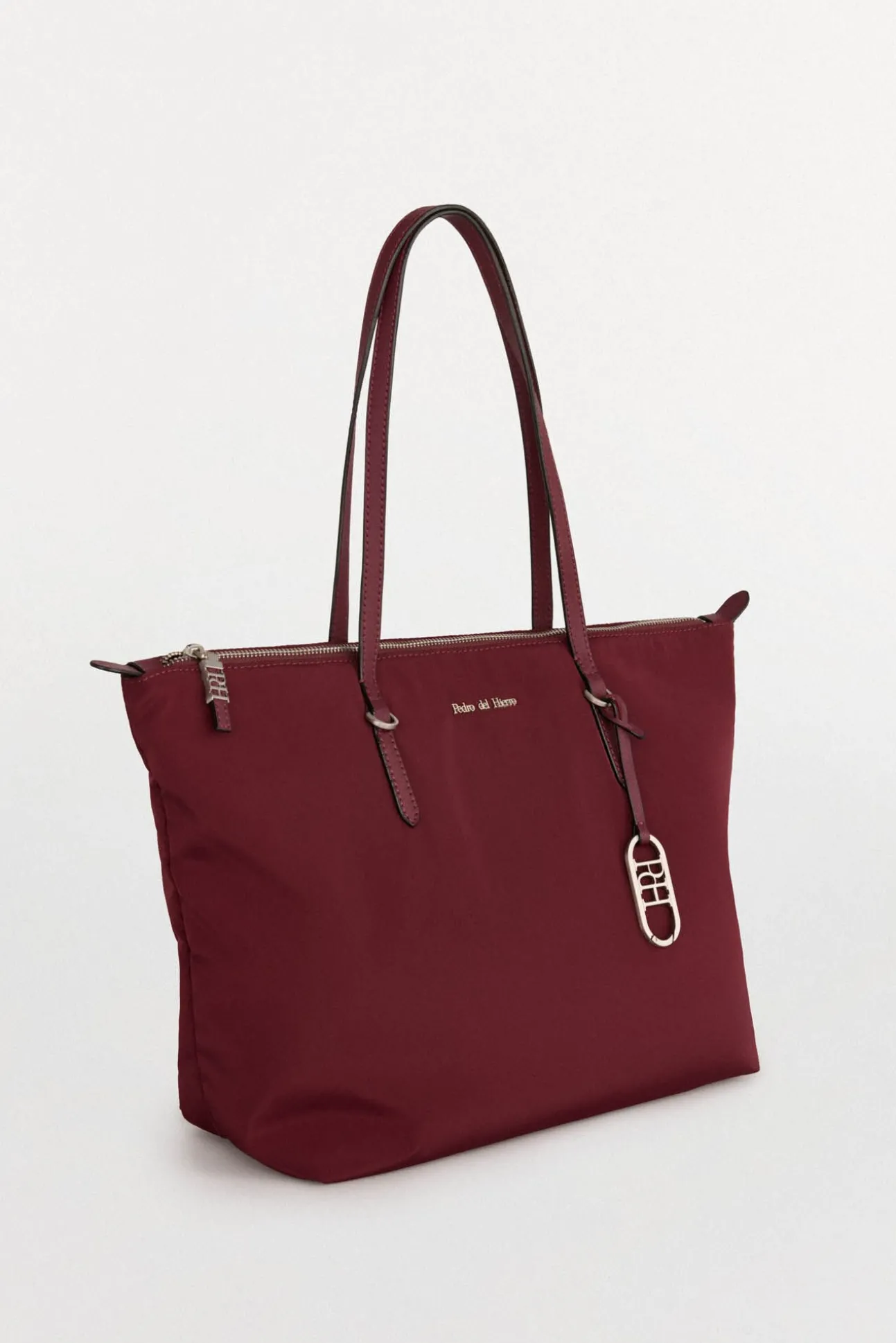 Bolsa de compras de nylon com fecho-éclair